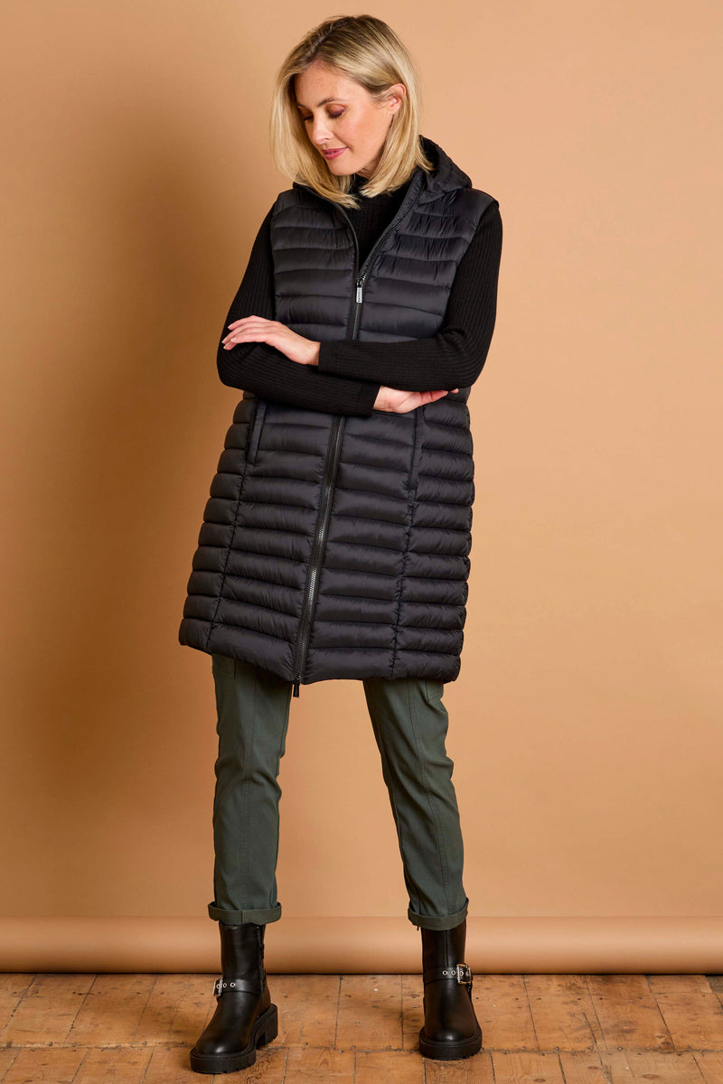 Longline Lightweight Quilted Gilet