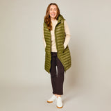 Longline Lightweight Quilted Gilet Khaki