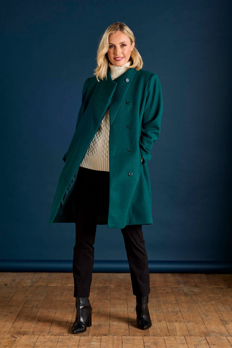 Smart Wrap Coat Forest Green