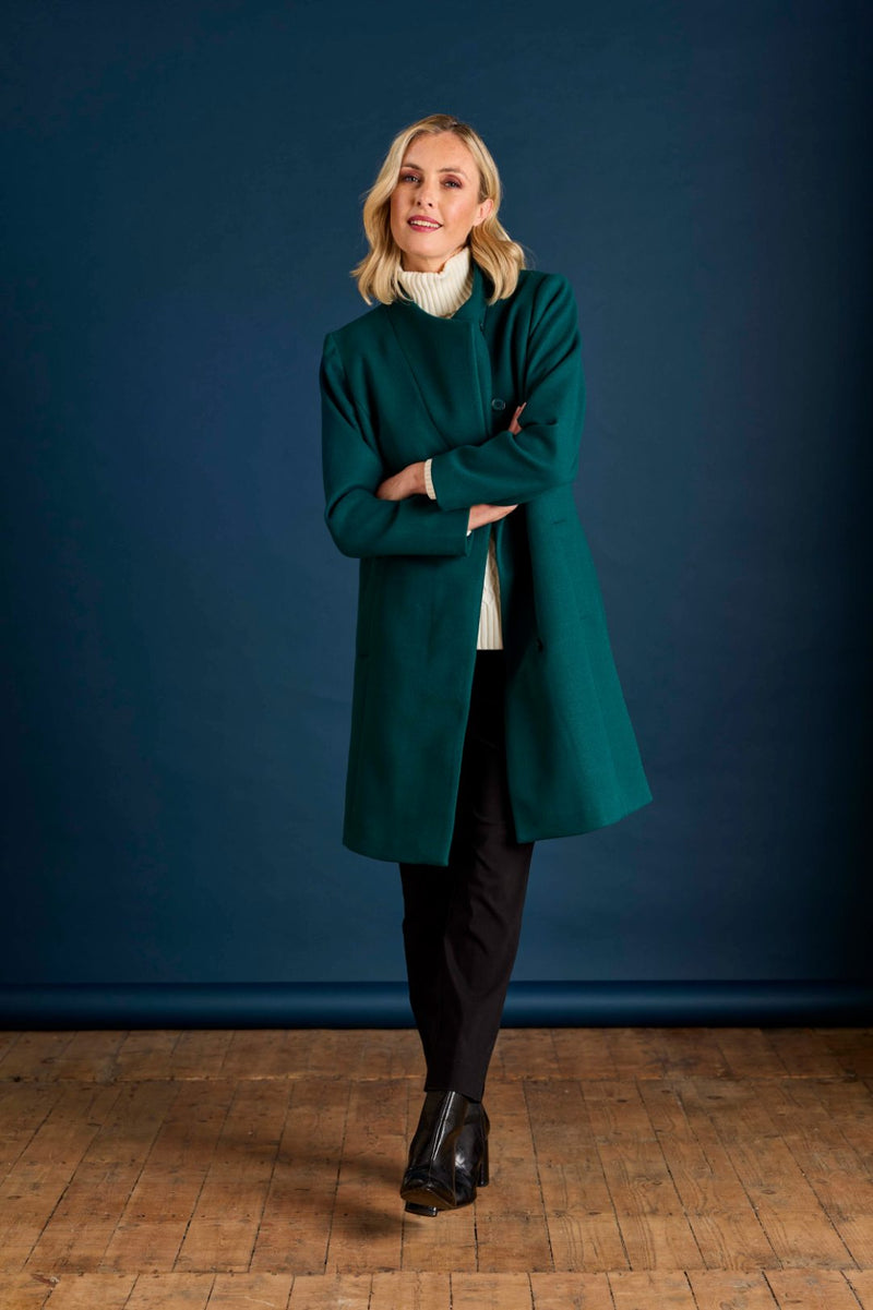 Smart Wrap Coat Forest Green