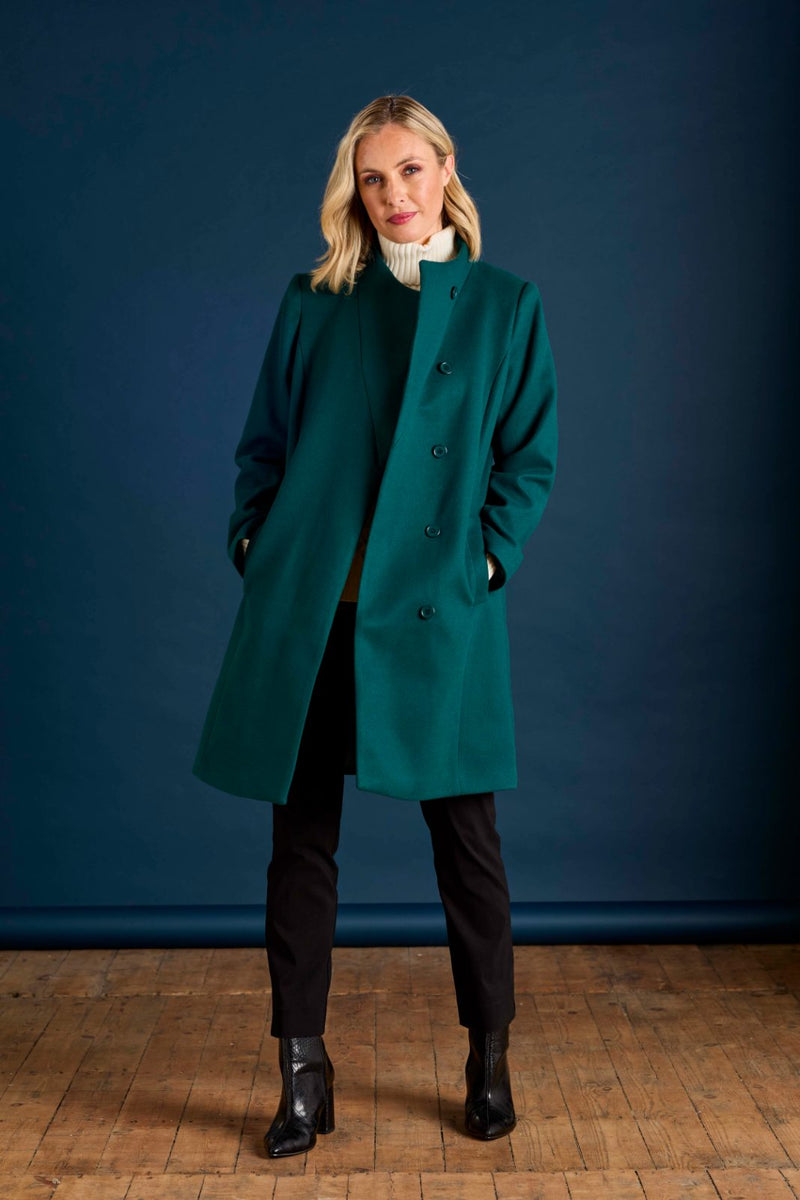 Smart Wrap Coat Forest Green