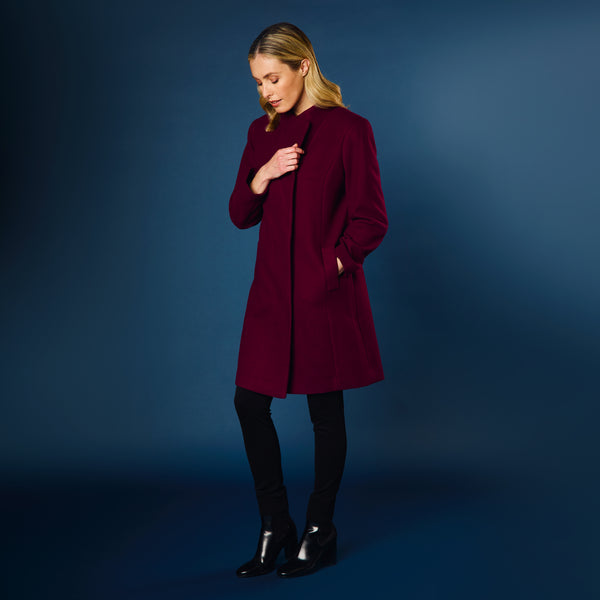 Smart Wrap Coat Berry