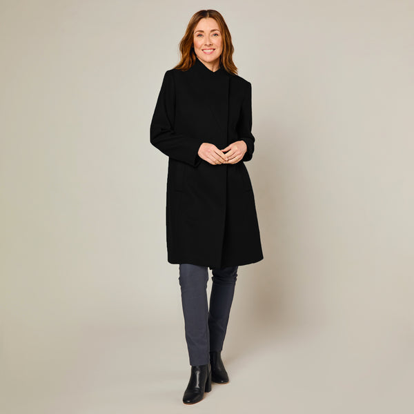 Smart Wrap Coat Black