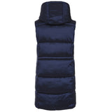 Longline Metallic Quilted Gilet Navy