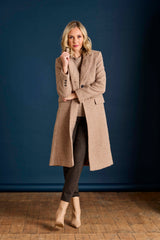 Longline Textured Single Breasted Coat