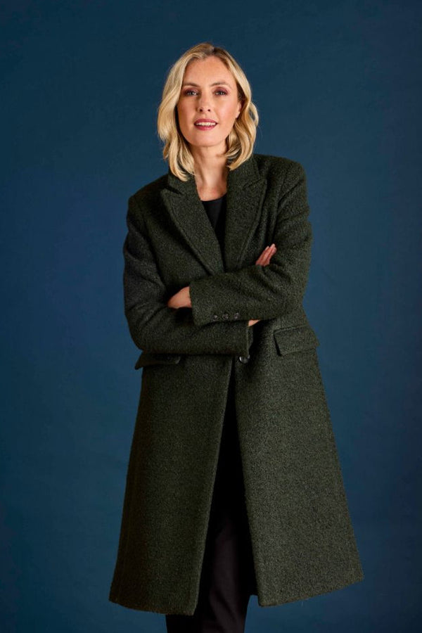 Longline Textured Single Breasted Coat
