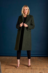 Longline Textured Single Breasted Coat