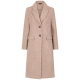 Longline Textured Single Breasted Coat