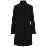 Funnel Neck Coat Black