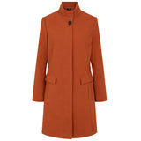 Funnel Neck Coat Rust