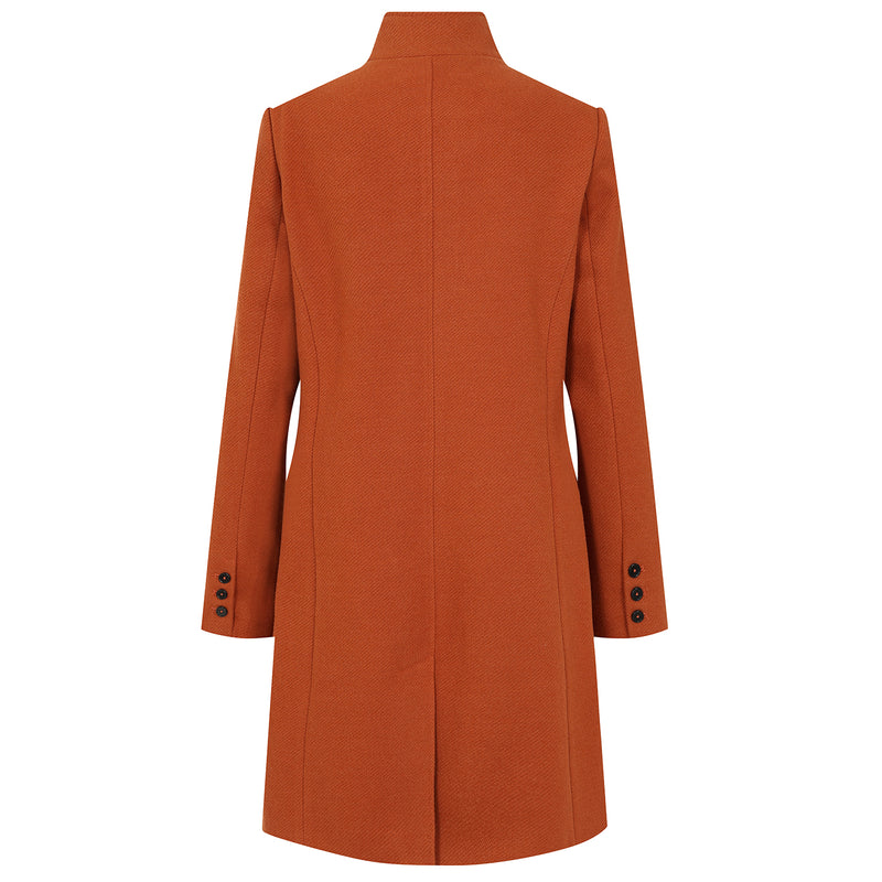 Funnel Neck Coat Rust