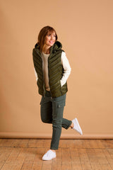 Packaway Quilted Gilet Olive