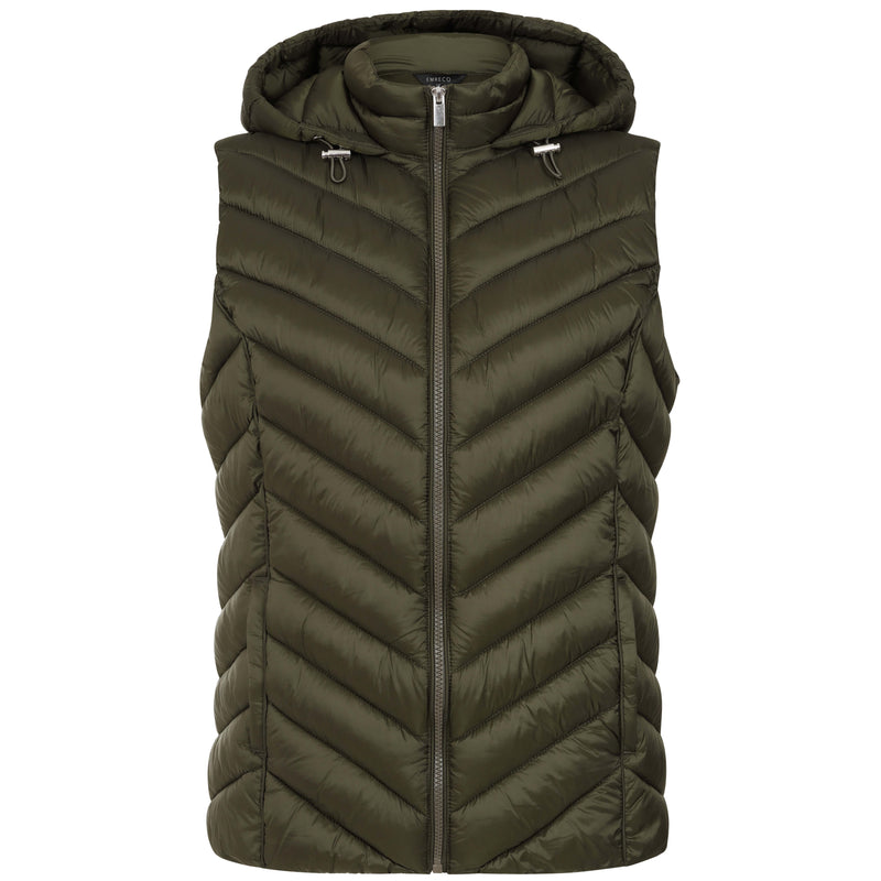 Packaway Quilted Gilet Olive