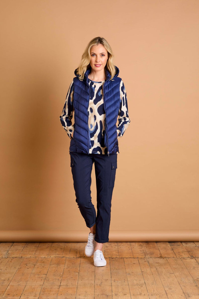 Packaway Quilted Gilet Royal Blue