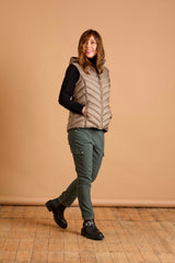 Packaway Quilted Gilet Taupe