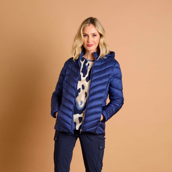 Packaway Quilted Jacket Royal Blue