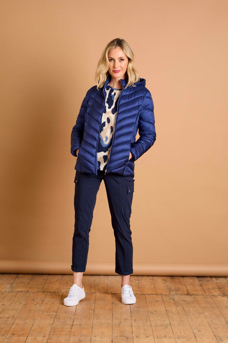 Packaway Quilted Jacket Royal Blue