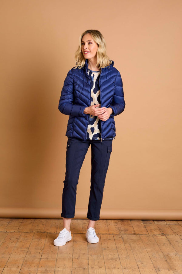 Packaway Quilted Jacket Royal Blue