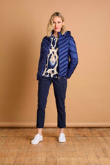 Packaway Quilted Jacket Royal Blue
