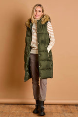 Fur Trim Hooded Gilet