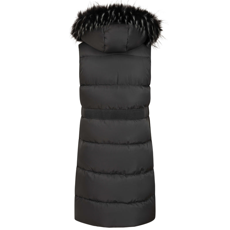 Fur Trim Hooded Gilet