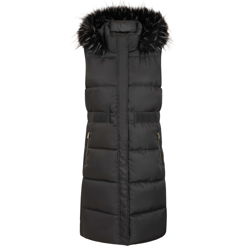 Fur Trim Hooded Gilet