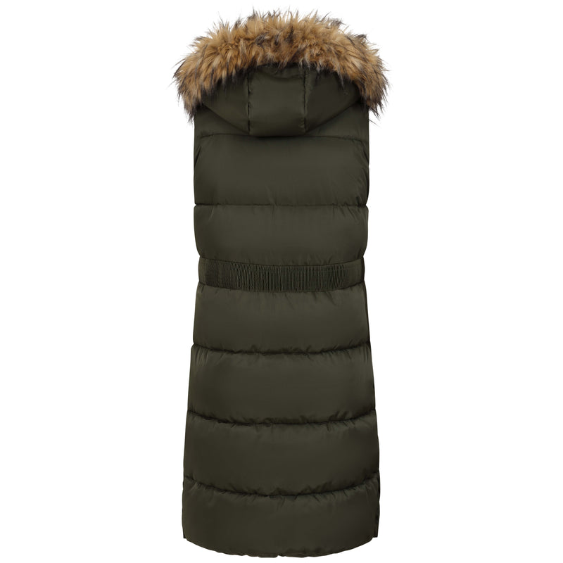 Fur Trim Hooded Gilet