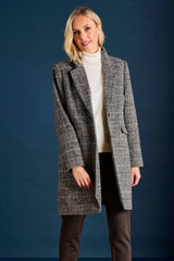 Single Breasted Check Coat