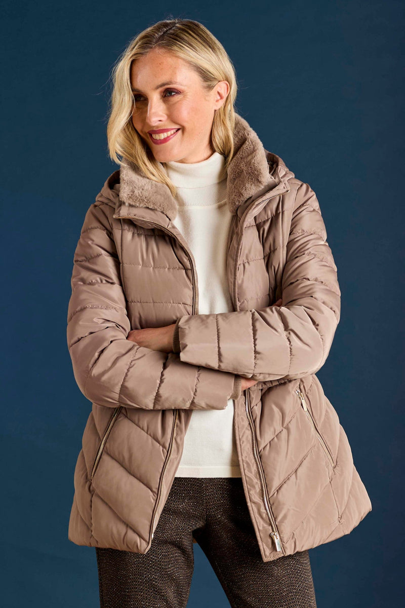 Hooded Quilted Coat