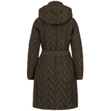 Hooded Quilted Long Coat