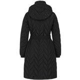 Hooded Quilted Long Coat