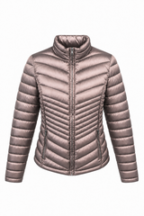 Chevron Quilted Packaway Jacket