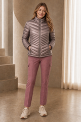 Chevron Quilted Packaway Jacket