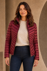 Chevron Quilted Packaway Jacket