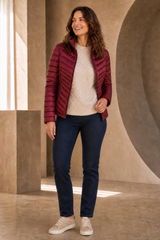 Chevron Quilted Packaway Jacket