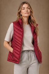 Chevron Quilted Packaway Gilet