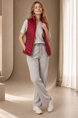Chevron Quilted Packaway Gilet