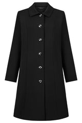 Tailored Flared Coat Black