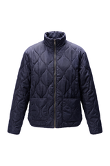 Quilted Funnel Neck Jacket