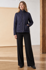 Quilted Funnel Neck Jacket