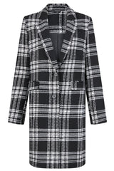 Checked Single Breasted Coat
