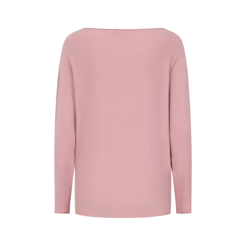 Long Sleeve Sequin Batwing Jumper Blush