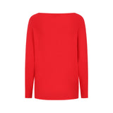 Long Sleeve Sequin Batwing Jumper Red