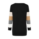 3/4 Sleeve Colour Block Sparkle Jumper Black/Cream