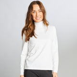 Long Sleeve Basic Turtle Neck Jumper Cream