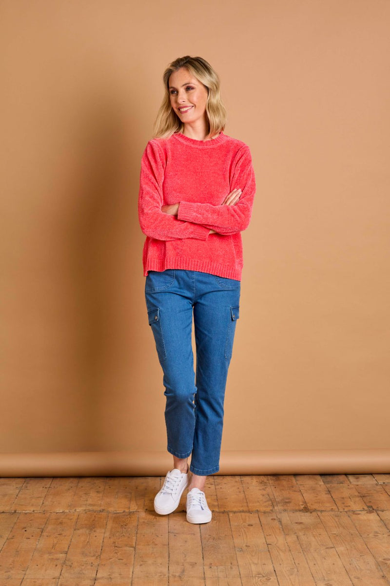 Plain Chenille Jumper Coral