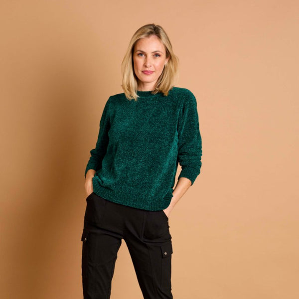 Plain Chenille Jumper Forest