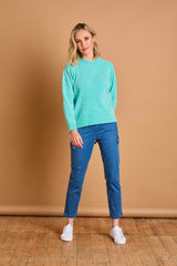 Plain Chenille Jumper Light Turquoise
