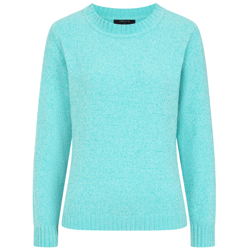 Plain Chenille Jumper Light Turquoise