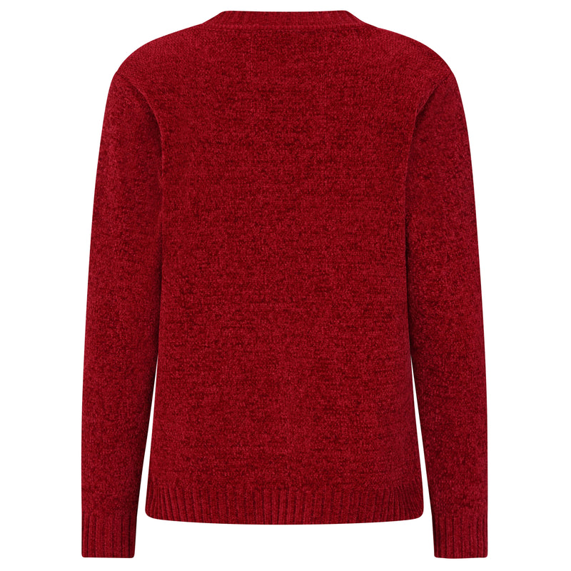 Plain Chenille Jumper Red